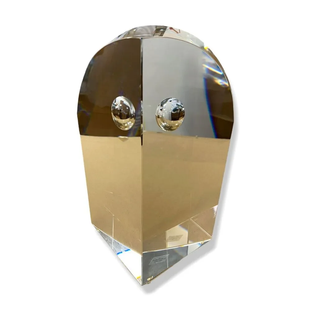 $190 Global Views Small Crystal Owl Decorative Accent Table Office Sculpture